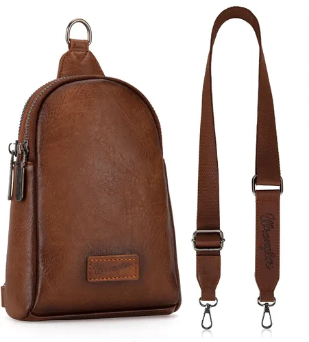 Vista 5 de Wrangler Bolso bandolera de cuero para mujer