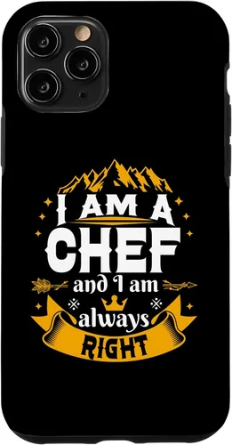 Vista 10 de iPhone 15 Chef Always Right For Men Unique Ideas Cooking Cook Case