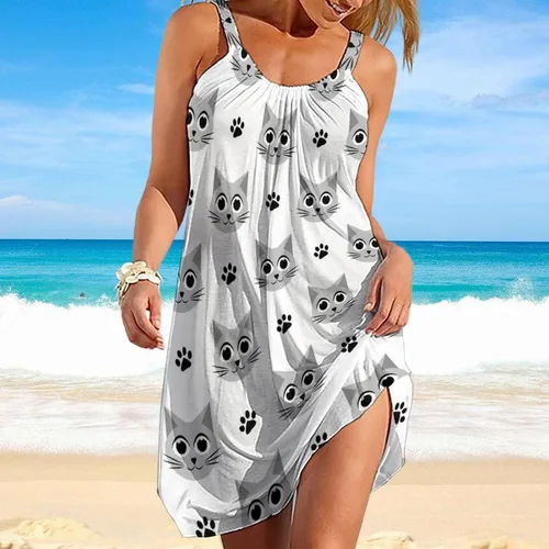 Vista 2 de Camisón de playa para mujer, camisón suave para dormir, pijama holgado y cómodo