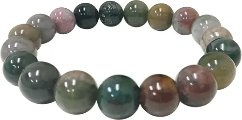Vista 415 de Gem Avenue Handmade Round Bead Stretch Bracelet Unisex Natural Stone Beaded Jewelry for Men & Women, Elastic Wristband for Daily Wear
