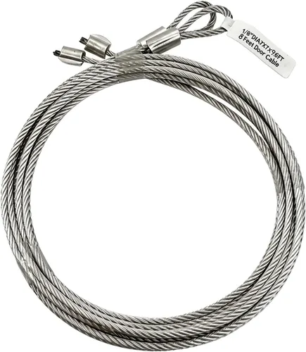 Vista 8 de Cables de resorte de torsión para puerta de garaje de 8.6 pies, cable de elevación de acero galvanizado de 7 x 7 pulgadas de diámetro, cable