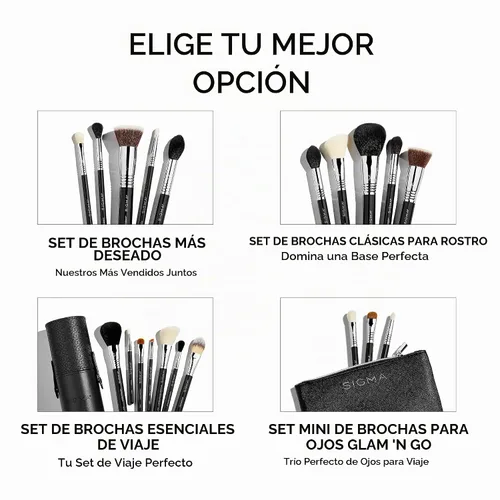 Vista 7 de Sigma Beauty Glam'n Go - Juego de brochas para ojos, cepillo de maquillaje, arándano, paquete de 4