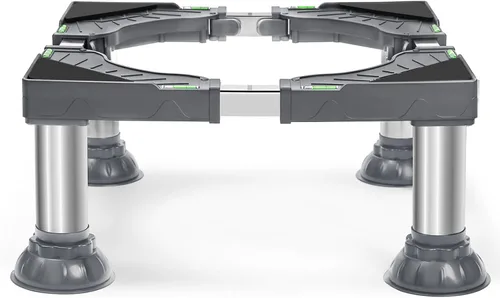Vista 8 de Nefish Mini soporte para nevera, altura de 5 a 6.1 pulgadas, pedestal ajustable de 16 a 24 pulgadas, para lavadora y secadora, con 4 pies fuertes