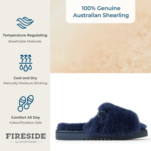 Vista 5 de Dearfoams Fireside Cairns - Sandalias fáciles de poner y quitar para mujer