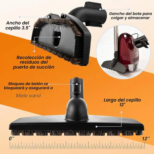 Vista 5 de Miele Aspiradora Herramienta de Reemplazo de Cepillo para Piso de Parquet Negro Genérico SBB 300-3