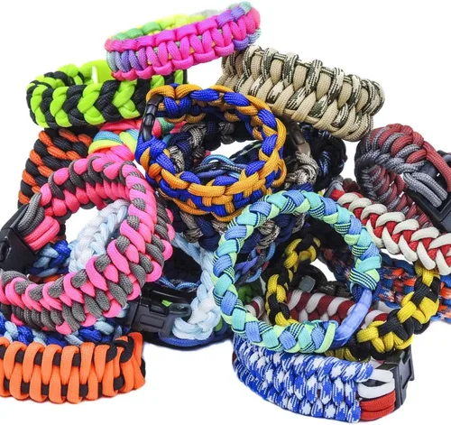 Vista 6 de Fabricante de pulseras de cuerda de paracaídas de longitud ajustable, plantilla de marco de madera, kit de herramientas de bricolaje para trenzar