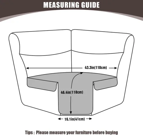 Vista 5 de KinCam Fundas impermeables para sofá modular reclinable, fundas de sofá reclinable de gran tamaño para sofá en forma de L, funda de sofá Chocolate