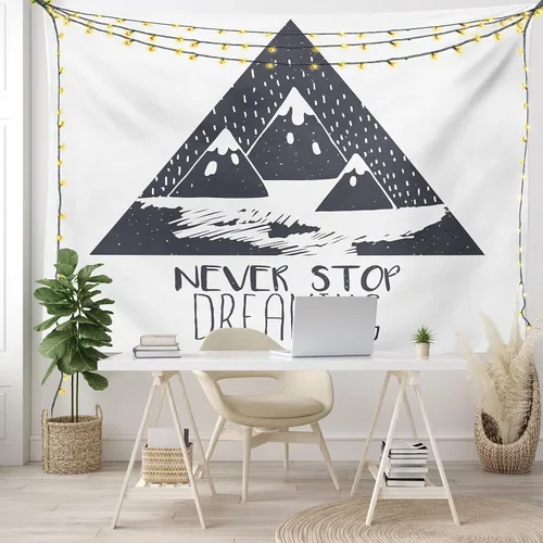 Vista 127 de Ambesonne Tapiz de hongos, atmósfera psicodélica, escena astral estrellada con motivos orientales trippy, decoración de tela para colgar en la pared