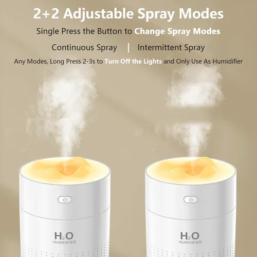 Vista 5 de HOTBAG Minihumidificador portátil para plantas de interior 500ml, pequeño humidificador de niebla fría USB recargable, minihumidificador