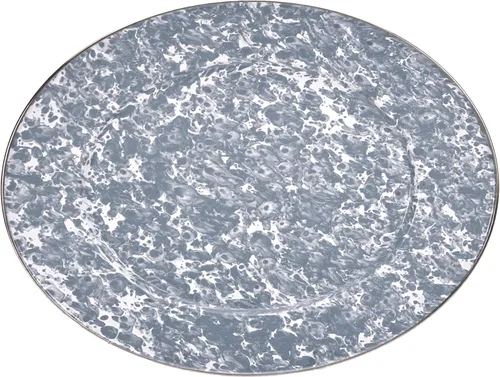 Vista 7 de Golden Rabbit Enamelware Oval Platter, 12 x 16in, Americana