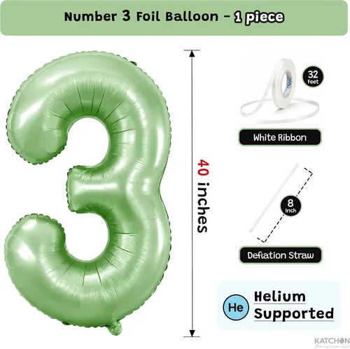 Vista 336 de KatchOn Globo negro del número 1 de 40 pulgadas, globo de feliz cumpleaños Large Mylar Number One Balloon for 1st Birthday Decorations, Foil