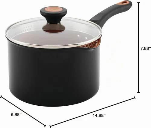 Vista 12 de Farberware Glide - Sartén antiadherente de cerámica de cobre, 3 cuartos de galón