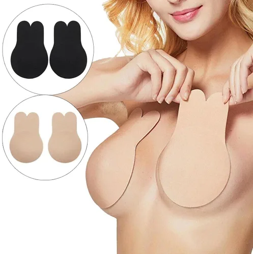 Vista 5 de Fundas de silicona reutilizables para pezones con cinta de levantamiento de senos, invisibles, adhesivas, para levantamiento de pechos