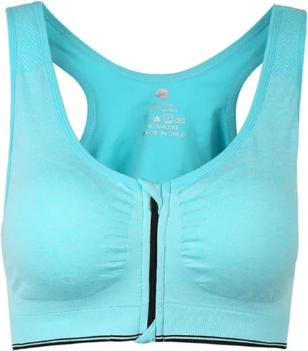 Vista 34 de Brasier deportivo o para yoga con cierre frontal de ganchos y cremallera para mujer