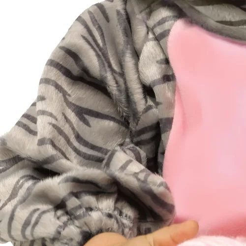 Vista 5 de Fun World Disfraz de gatito gris a rayas para niños pequeños