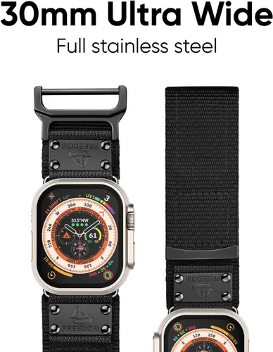 Vista 2 de Suitisbest Correa deportiva compatible con Apple Watch Ultra 2 Band/Apple Watch Ultra Band 1.929 in 1.772 in 1.732 in 1.654 in para hombre, correa