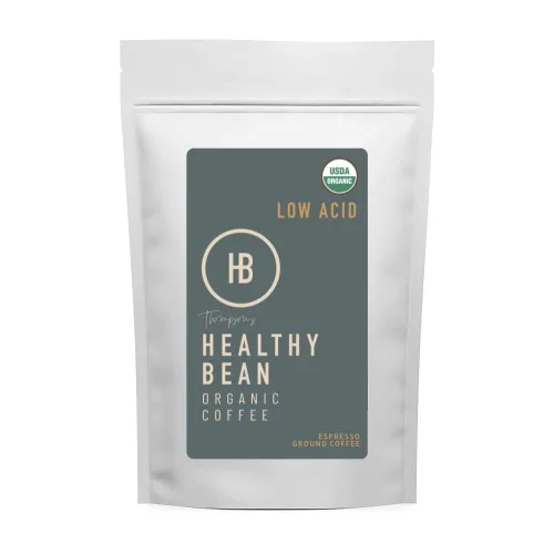 Vista 8 de Healthy Bean - Café molido orgánico descafeinado - Café molido bajo en ácido para estómago sensible - Mezcla de tostado medio, orgánico USDA, alto