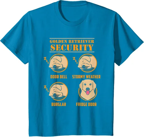 Vista 52 de Camisa Golden Retriever de seguridad Golden Retriever para perro divertido, Negro, S