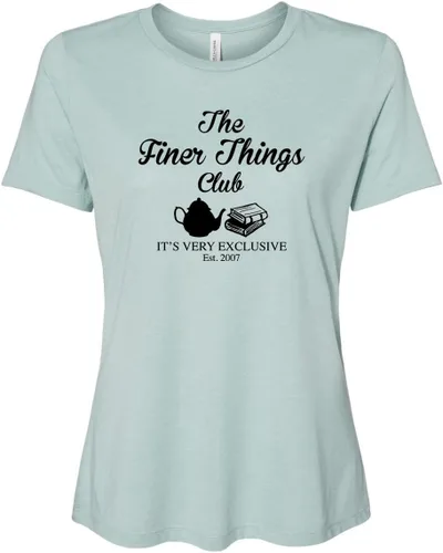 Vista 23 de Cute Women's Screen Printed Crew Neck Tee, Shirts With Sayings, Dusty Blue or Olive