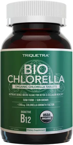 Vista 10 de Polvo orgánico de Chlorella - Cruda y cultivada al sol - Algas verdes densas en nutrientes con CGF (factor de crecimiento de Chlorella), apoya