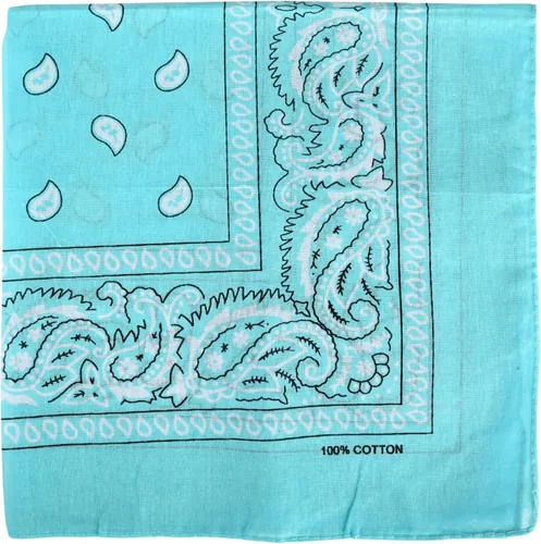 Vista 34 de Motique Accessories Bandana de algodón de 22 pulgadas con estampado cachemira