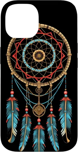 Vista 4 de Dreamcatcher Native American Indian Feathers Tribal Boho Case for iPhone 17