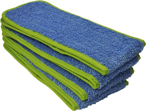 Vista 4 de CleanAide Recambios de almohadilla húmeda de microfibra súper absorbente con gancho y bucle en la parte trasera para uso doméstico y comercial