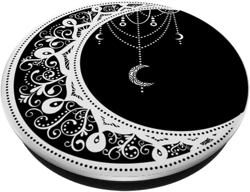 Vista 2 de Astrología Pagan Wicca Regalo de bruja atrapasueños cristales Moon PopSockets PopGrip: agarre intercambiable para teléfonos y tabletas