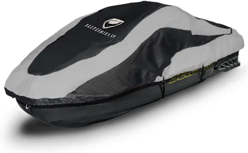 Vista 17 de Jetpro Trailerable PWC Jetski Watercraft Jet - Funda para esquís de hasta 3 plazas, Negro/Gris