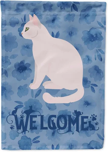 Vista 67 de Caroline's Treasures CK5005GF Bandera de bienvenida de gato abisinio para buzón, bandera decorativa para patio exterior, obras de arte de patio