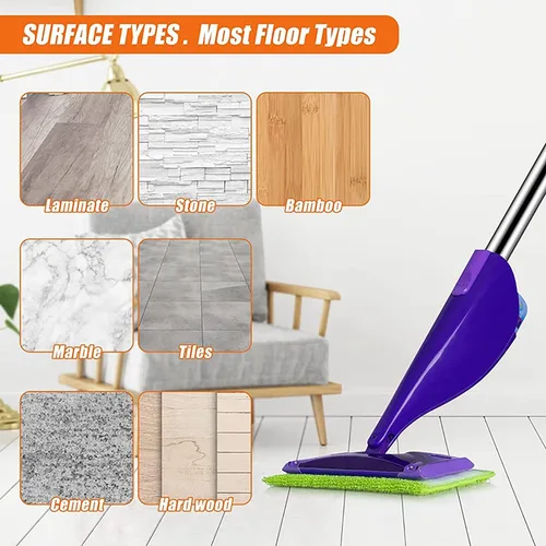 Vista 4 de 6 almohadillas de microfibra reutilizables para trapeador Swiffer WetJet