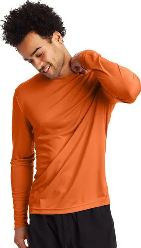 Vista 2 de Hanes Men's Long-Sleeve Performance T-Shirt Pack, 2-Pack, Cool DRI Moisture-Wicking Tees