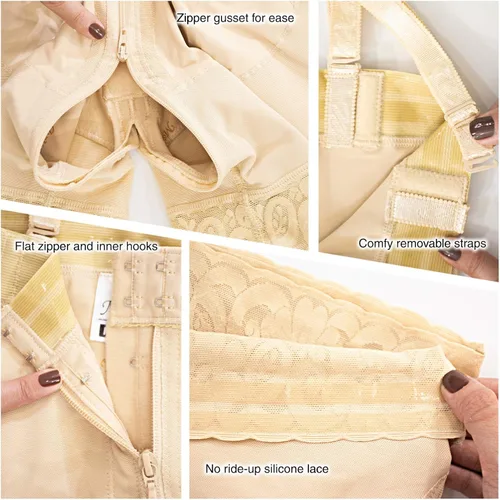 Vista 5 de M&D 0766 Body Shaper de Cuerpo Completo Fajas Levanta Cola Colombianas