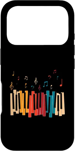 Vista 29 de iPhone 11 Pro Notas de Música Teclado Colorido Piano Case