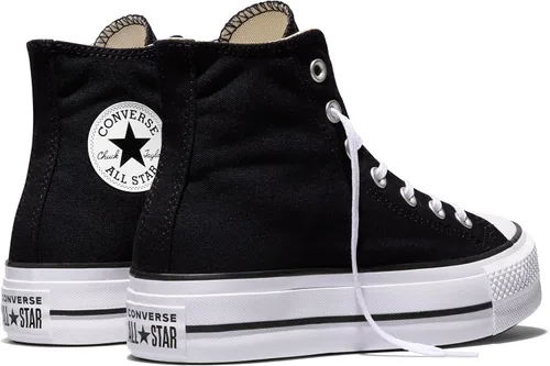 Vista 6 de Converse Chuck Taylor All Star Lift - Tenis de plataforma para mujer Negro/Blanco/Blanco