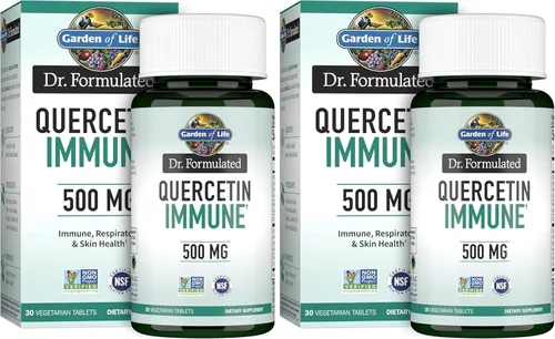 Vista 8 de Garden of Life Suplemento de apoyo al sistema inmunológico de quercetina una vez al día con vitamina C, D y probióticos, formulado por Dr. - Salud