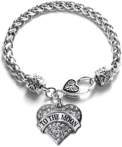 Vista 91 de Inspired Silver - Pulsera de plata con dije de corazón pavé con joyas de circonita cúbica