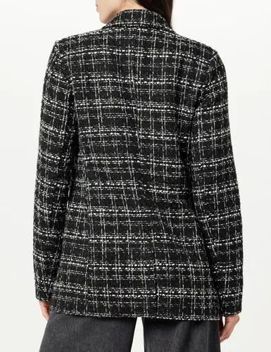 Vista 2 de The Drop Blake - Blazer largo para mujer Boucle negro