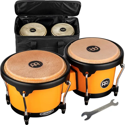Vista 14 de Meinl Percussion HB100SNT-M bongós de madera natural de 6 3/4 y 8 pulgadas, Negro Bongos de carcasa sintética duradera profesional para adultos