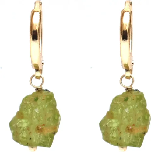 Vista 56 de Gempires Handmade Gemstone Hoop Earrings Raw Crystal Dangle Jewelry Hypoallergenic Gold Plated Lightweight Elegant Jewelry Gifts For Women