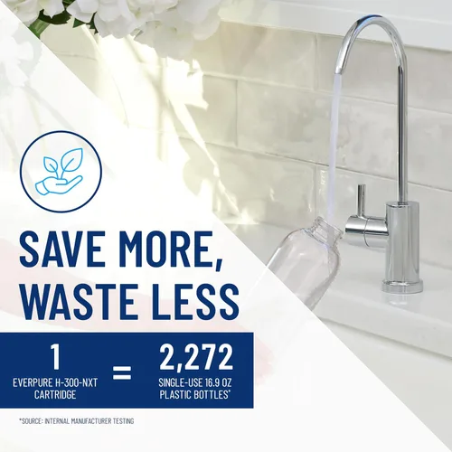 Vista 5 de Pentair Everpure H-104 - Cartucho de filtro de cambio rápido, EV961211, para uso en el sistema de agua potable Everpure H-104, capacidad de 1000