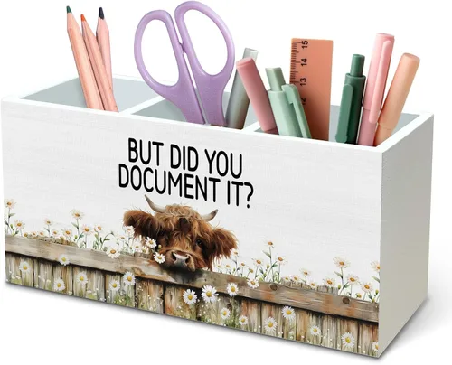 Vista 16 de DILSJ Organizador inspirador de 2 compartimentos para lápices, organizador para escritorio, amantes de los pollos regalos para mujeres, Live Like