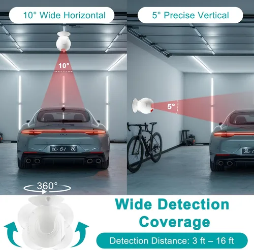 Vista 6 de Timbre con sensor de movimiento Greencycle para negocios con voz personalizada, sensor de movimiento por infrarrojos con generador de ruido