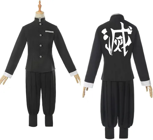 Vista 6 de Nuoqi Zentisu Tanjiro Cosplay - Disfraz de Giyuu Tomioka para adultos, disfraz de anime Shinobu para Halloween