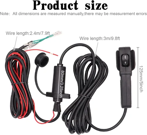 Vista 4 de Mando a distancia de mano del cabrestante con agarre ergonómico y conjunto de enchufe de control para cabrestante ATV UTV