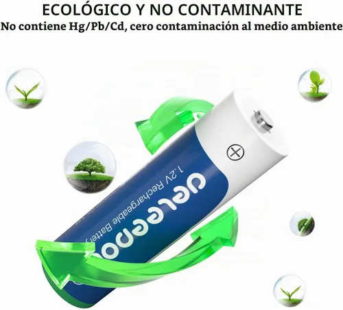 Vista 8 de NiMH AA AAA Baterías 3300mAh 1200mAh 8+8 Pack con cargador, 1.2V