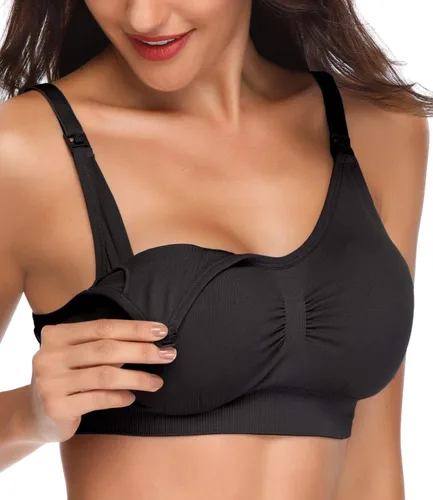 Vista 2 de Lataly Bralette de lactancia para mujer, sin varillas, paquete de 5