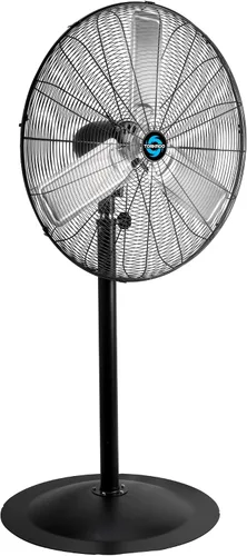 Vista 9 de Tornado Ventilador de pedestal de alta velocidad de 20 pulgadas, ventilador de soporte de metal industrial oscilante, 3 velocidades, 5000 CFM, motor