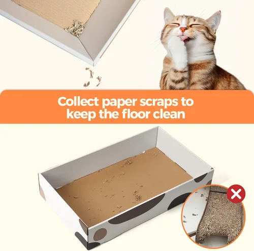Vista 3 de ComSaf Rascador de gatos en forma de L, poste rascador de gatos de 25 pulgadas para gatos de interior y adultos con caja de arañazos para gatos