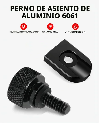Vista 5 de Amazicha Cubierta de perilla de montaje de tornillo de aluminio negro compatible con Harley Davidson 1996-2024
